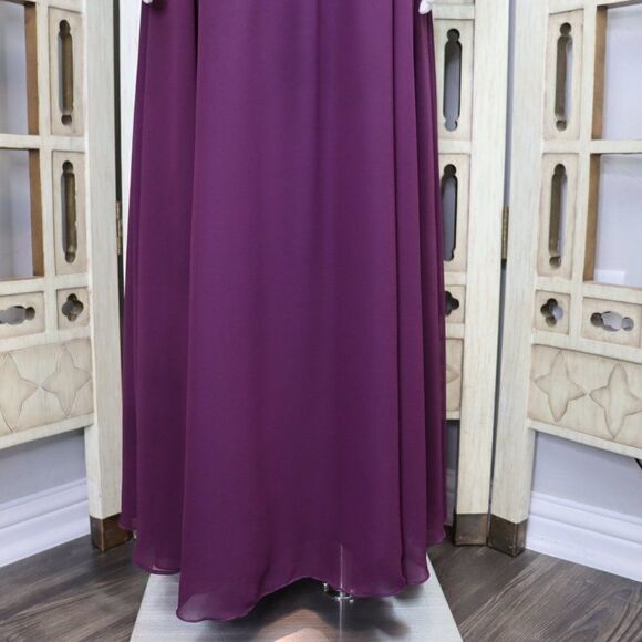 Mori Lee Strapless Flowy Maxi Evening Prom Dress - Picture 4 of 13